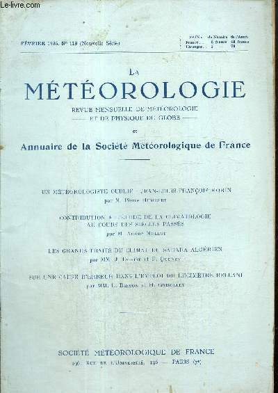 La Météorologie, n°119 (février 1935) : Un météorologiste oubliée, Jean-Louis-François … | Immagine principale