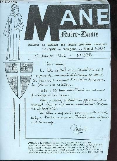 Mané Notre-Dame bulletin de liaison des petits chanteurs d'Andiran choeur …