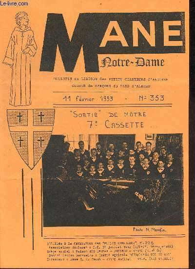 Mané Notre-Dame bulletin de liaison des petits chanteurs d'Andiran choeur …