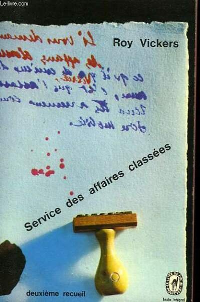 SERVICE DES AFFAIRES CLASSEES DEUXIEME RECUEIL