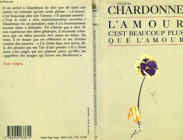 L'AMOUR C'EST BEAUCOUP PLUS QUE L'AMOUR