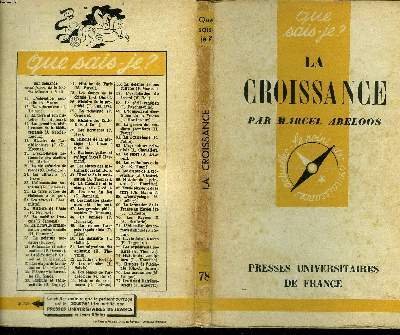 Que sais-je? N° 78 La croissance