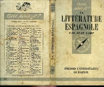 Que sais-je? N° 114 La littérature Espagnol