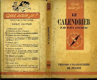 Que sais-je? N° 203 Le calendrier