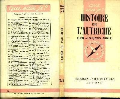 Que sais-je? N° 222 Histoire de l'Autriche