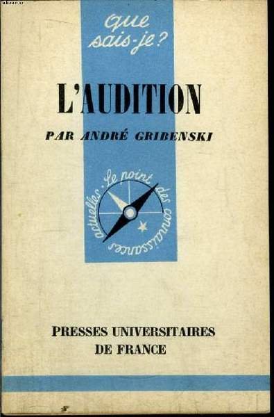 Que sais-je? N° 484 L'audition
