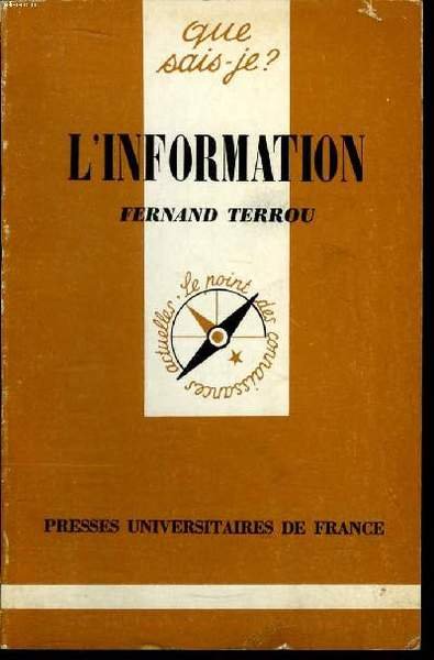 Que sais-je? N° 1000 L'information