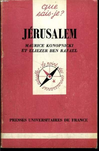 Que sais-je? N° 2366 Jérusalem | Immagine principale