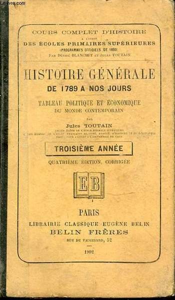 Histoire générale de 1789 à nos jours
