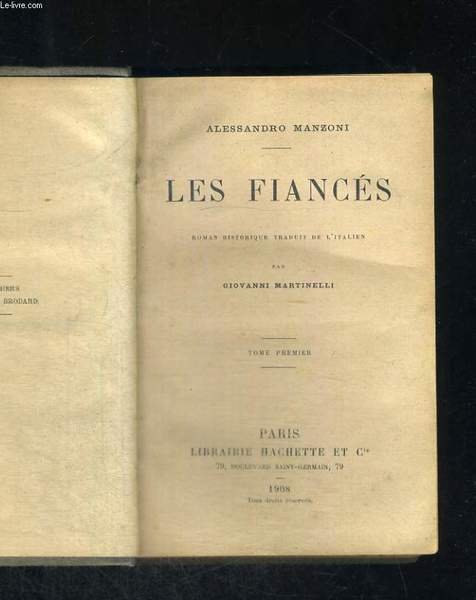 Les Fiancés. Tome premier
