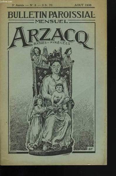 Bulletin paroissial Arzacq, Basses-Pyrénées n° 08