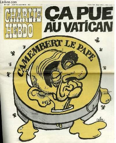 CHARLIE HEBDO N°404 - CA PUE AU VATICAN "CAMENBERT LE …