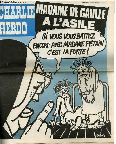 CHARLIE HEBDO N°417 - MADAME DE GAULLE A L'ASILE "SI …