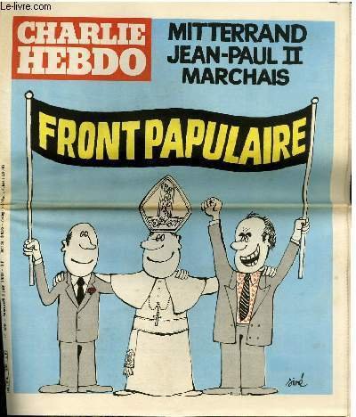 CHARLIE HEBDO N°499 - MITTERAND JEAN PAUL II MARCHAIS - …