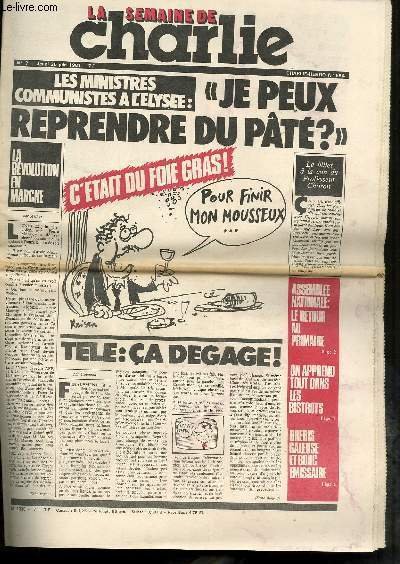 LA SEMAINE DE CHARLIE N° 7 - CHARLIE HEBDO N°554