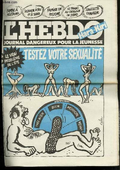 L'HEBDO HARA-KIRI - JOURNAL DANGEREUX POUR LA JEUNESSE N° 4 …