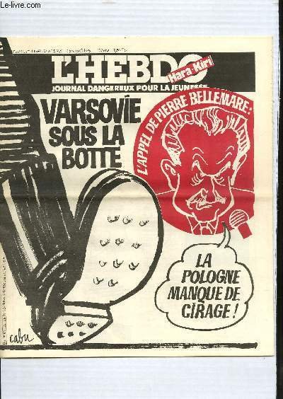 L'HEBDO HARA-KIRI - JOURNAL DANGEREUX POUR LA JEUNESSE N°22 - CHARLIE HEBDO N°579 - VARSOVIE SOUS LA BOTTE "LA POLOGNE MANQUE DE CIRAGE"