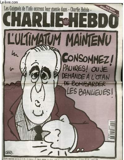 CHARLIE HEBDO N°87 - L'ULTIMATUM MAINTENU, CONSOMMEZ ! PAUVRES ! …