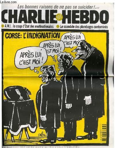 CHARLIE HEBDO N°295 - CORSE : L'INDIGNATION