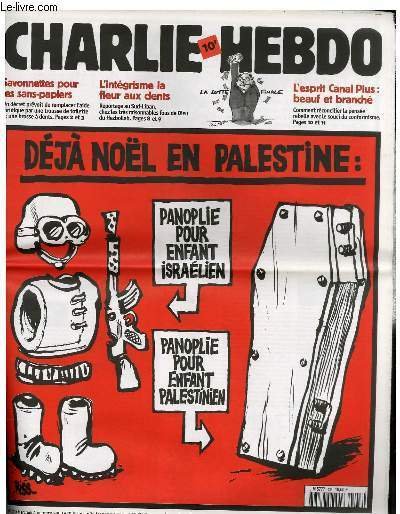 CHARLIE HEBDO N°433 - DEJA NOËL EN PALESTINE