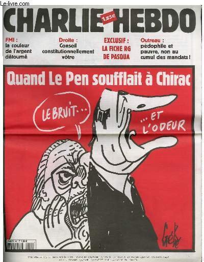 CHARLIE HEBDO N°501 - QUAND LE PEN SOUFFLAIT A CHIRAC