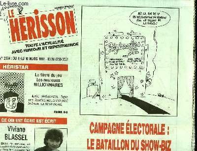 MARIUS L'EPATANT HERISSON N°2394 - CAMPAGNE ELECTORALE : LE BATAILLON …