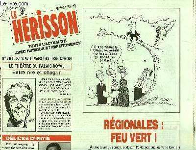 MARIUS L'EPATANT HERISSON N°2396 - REGIONALES : FEU VERT !