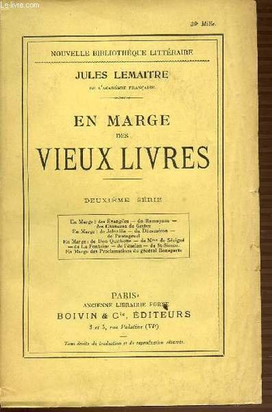 EN MARGE DES VIEUX LIVRES : DES EVANGILES, DU RAMAYANA, …