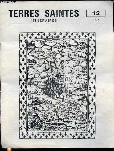 TERRES SAINTES N°12 - ITINERAIRES. PLAN DE JERUSALEM.