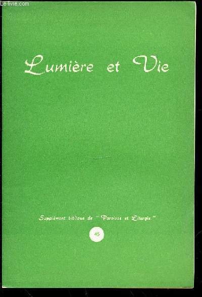 LUMIERE ET VIE N°45 : DANS L'ATTENTE DE LA NOUVELLE … | Immagine principale