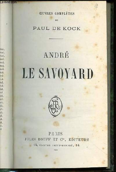 ANDRE LE SAVOYARD.