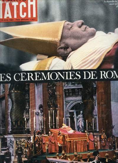 PARIS MATCH N°740 / 15 JUIN 1963 - SOMMAIRE : …