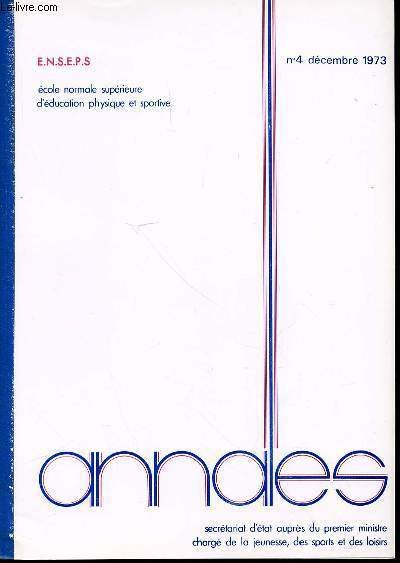 ANNALES N°4 DECEMBRE 1973 - ACTION MOTRICE ET FACULTE D'ADAPTATION …