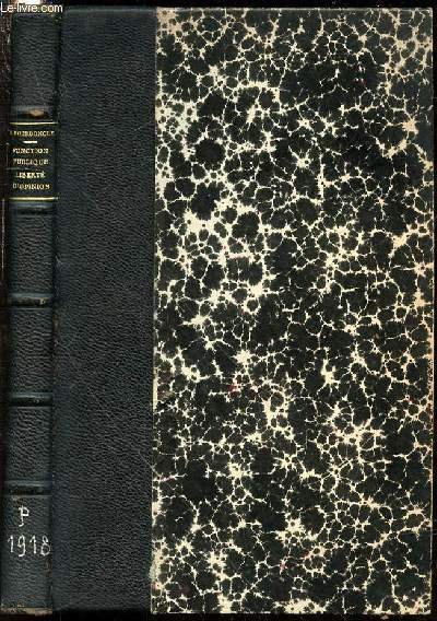 FONCTION PUBLIQUE ET LIBERTE D'OPINION EN DROIT POSITIF FRANCAIS - PREFACE DE M. ROBERT PELLOUX.