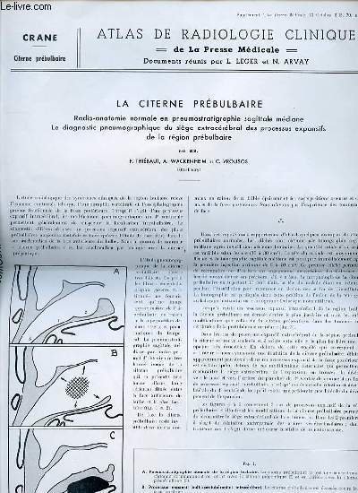 ATLAS DE RADIOLOGIE CLINIQUE DE LA PRESSE MEDICALE - PNEUMOSTRATIGRAPHIE … | Immagine principale