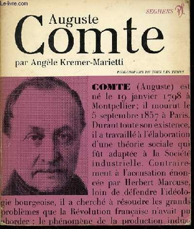 AUGUSTE COMTE ET LA THEORIE SOCIALE DU POSITIVISME - COLLECTION …