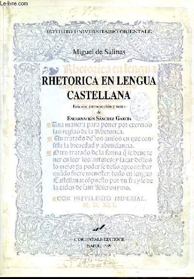 RHETORICA EN LENGUA CASTELLANA