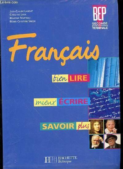 FRANCAIS BEP SECONDE PROFESSIONNELLE TERMINALE