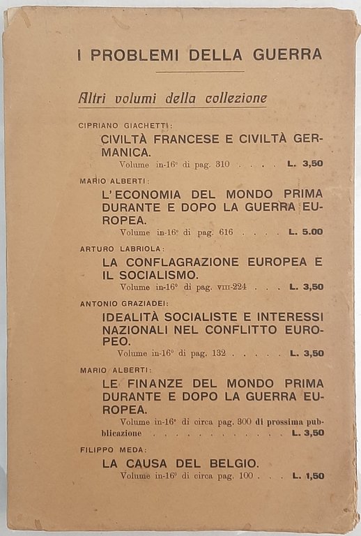 ITALIANI E SLAVI NELL' ADRIATICO - ATHENAEUM ROMA 1915 - …