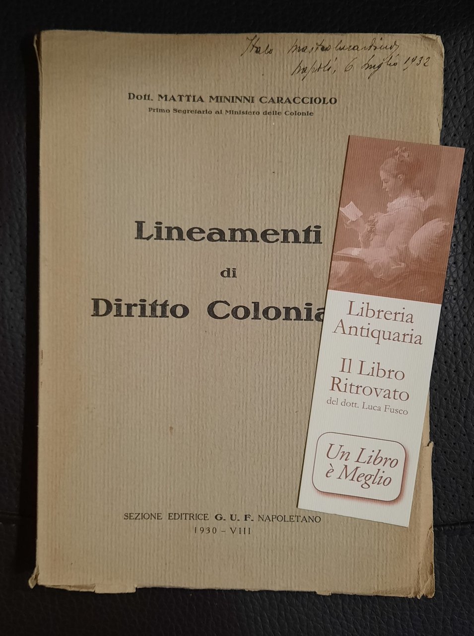 Lineamenti di diritto coloniale.