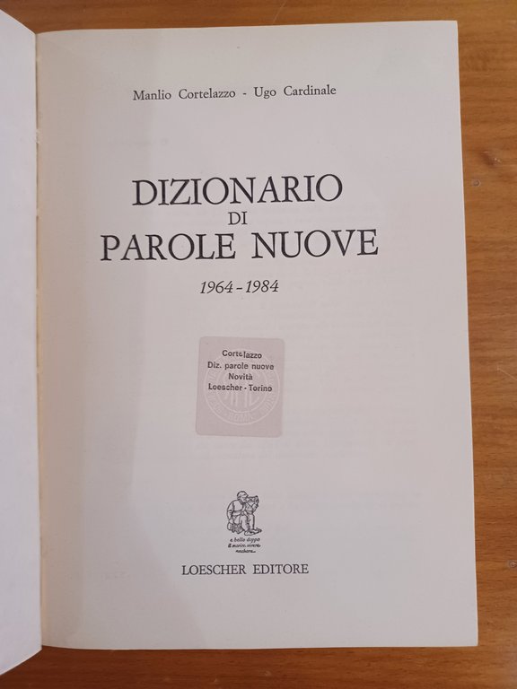 Dizionario di parole nuove 1964-1984