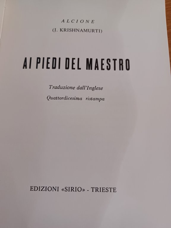 Ai piedi del maestro