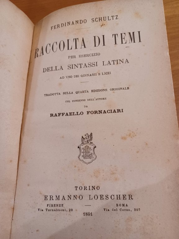 Raccolta di temi per esercizio della sintassi latina