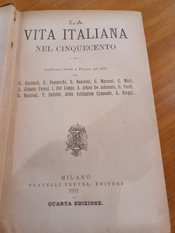 La vita italiana nel Cinquecento