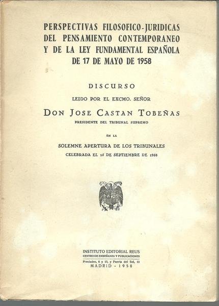PERSPECTIVAS FILOSOFICO JURIDICAS DEL PENSAMIENTO CONTEMPORANEO