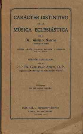 CARACTER DISTINTIVO DE LA MUSICA ECLESIASTICA