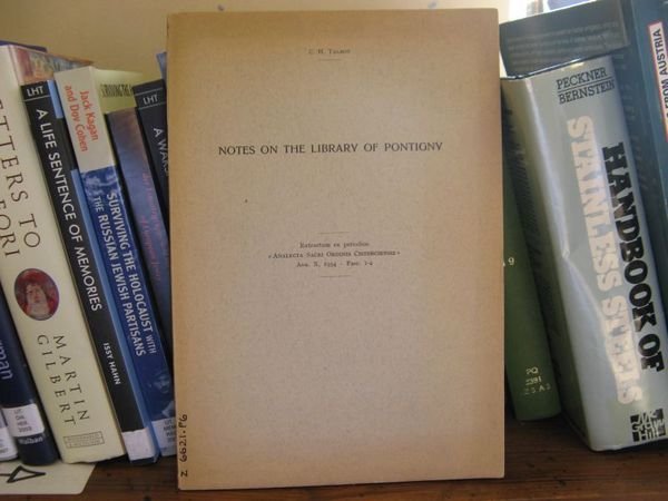 Notes on the Library of Pontigny