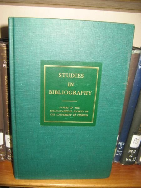 Studies in Bibliography: Vol. XXVI, 1973