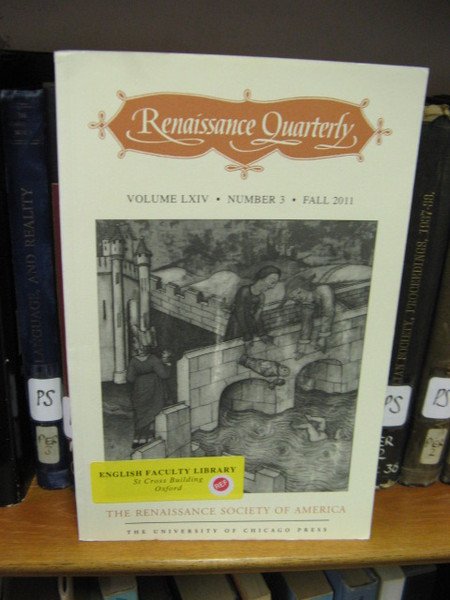 Renaissance Quarterly: Vol. LXIV, Number 3, Fall 2011