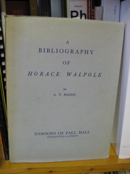 A Bibliography of Horace Walpole